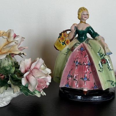 Capodimonte Porcelain Floral Arrangement Lot