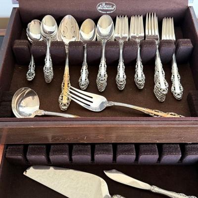 Vintage Gorham EP Silverware Set for 8- includes serving utensils