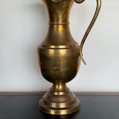 Antique Large Floor Standing Brass Ewer