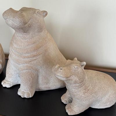 Vintage Austin Productions 1980 Paul Bellardo Hippo Sculptures