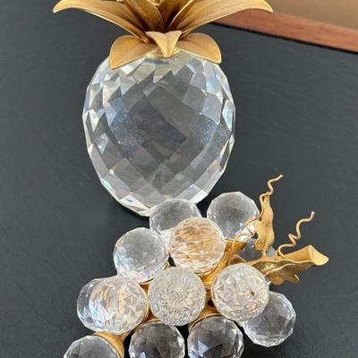 Swarovski Crystal Pineapple and Grapes