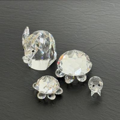Swarovski Elephant, Turtles and Piglet Lot