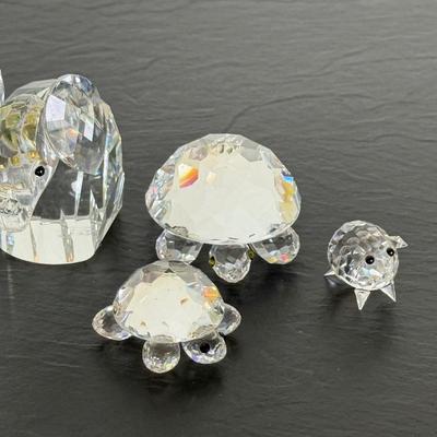 Swarovski Elephant, Turtles and Piglet Lot