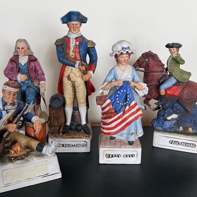 Vintage McCormick Distilling Company "The Patriots Series" Whiskey Decanters