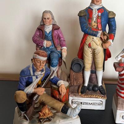 Vintage McCormick Distilling Company "The Patriots Series" Whiskey Decanters