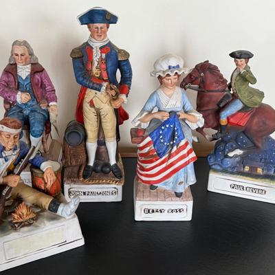 Vintage McCormick Distilling Company "The Patriots Series" Whiskey Decanters