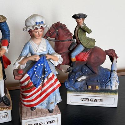 Vintage McCormick Distilling Company "The Patriots Series" Whiskey Decanters