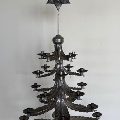 Vintage Tin "Arbol De Navidad" w/ ornaments