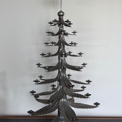 Vintage Tin "Arbol De Navidad" w/ ornaments