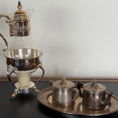 Vintage Coffee Decanter w/ Milk/Sugar Serving Pieces