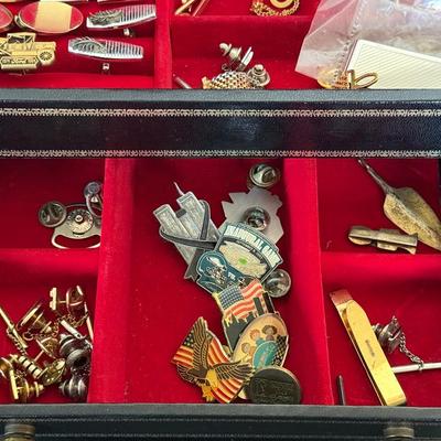 Assorted Cuff Links and Tie Clips