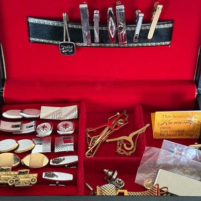 Assorted Cuff Links and Tie Clips