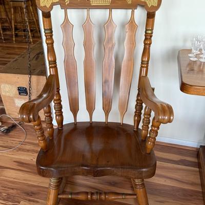 Vintage 1970s Sears Hitchcock Style Rocking Chair