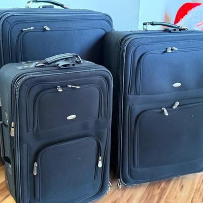 Pierre Cardin Black Luggage Set- 1 of 2