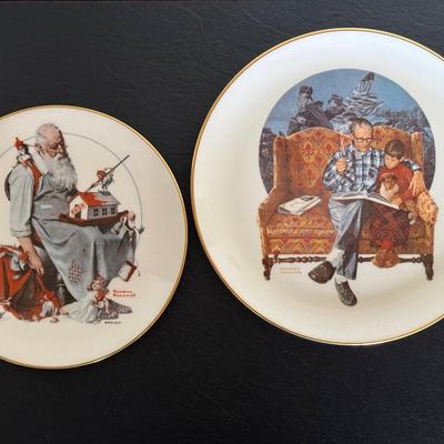 Gorham Norman Rockwell Collector Plate Lot