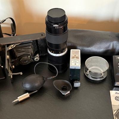 Minolta Camera, Lenses, and Accessory Lot