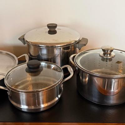 Stainless Steel Pots Lot