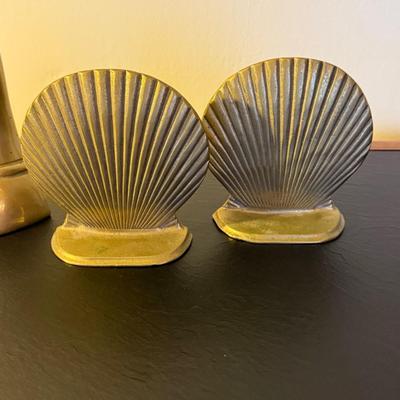 Vintage Solid Brass Bookends