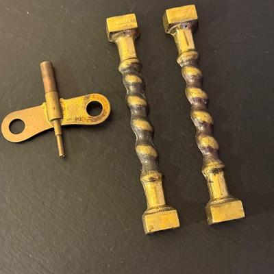 Vintage Franz Hermie Dutch Wall Clock w/ Delft Ceramic Tiles and Brass Accents