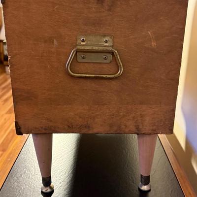 Large Wooden Ballentine's Scotch Display Box w/ MCM Legs