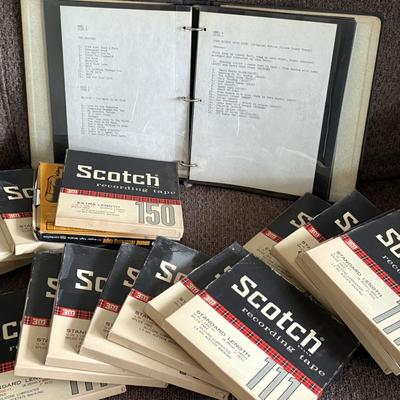 Scotch Recording Reels w/ Typed Music Catalog