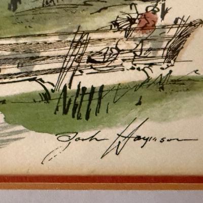 Vintage Print "Cradle of Liberty, Philadelphia"- signed John Haymson 21.5" x 17.5"