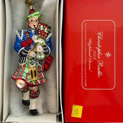 Christopher Radko "12 Days of Christmas" #11 & #12