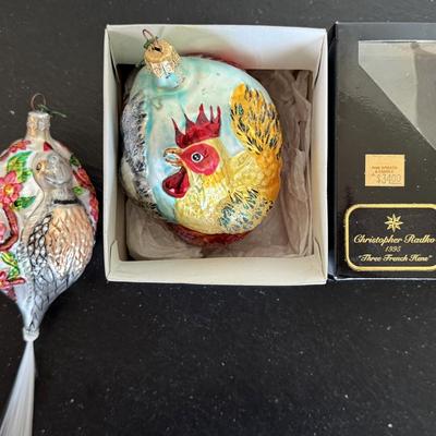 Christopher Radko "12 Days of Christmas" #2 & #3