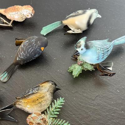 Glass Bird Ornaments Lot