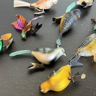 Glass Bird Ornaments Lot