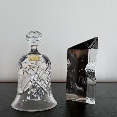 Waterford Crystal Bell and Waterford Paperweight