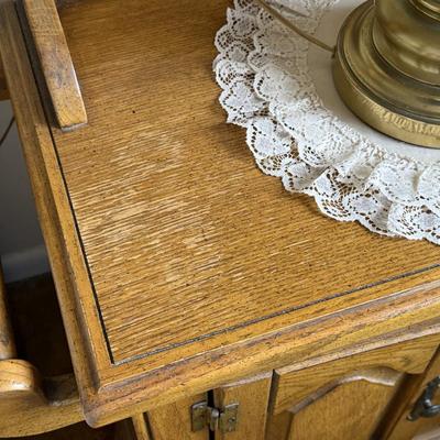 TWO Solid Oak Nightstands