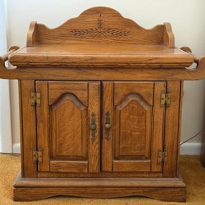 TWO Solid Oak Nightstands