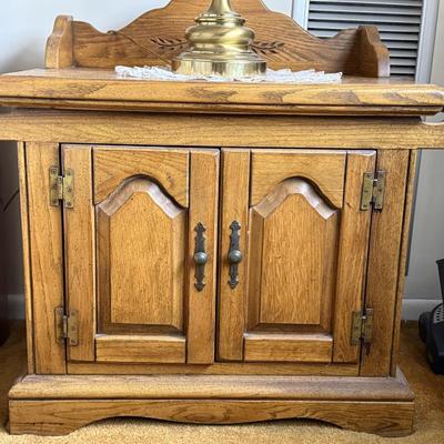 TWO Solid Oak Nightstands