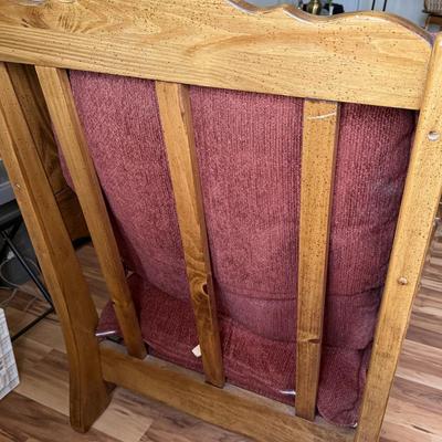 Solid Oak Framed High-Back Chair