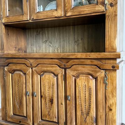 Solid Oak China Hutch