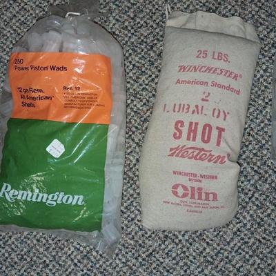 12 G POWER PISTON WADS AND 25 LB WESTERN SHOT
