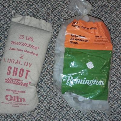 12 G POWER PISTON WADS AND 25 LB WESTERN SHOT