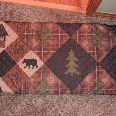 2 QUILTED OUTDOOR THEMED BLANKETS