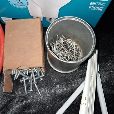 EXTENSION CORDS, SHELF BRACES, SPOT LIGHT BULBS AND HARDWARE