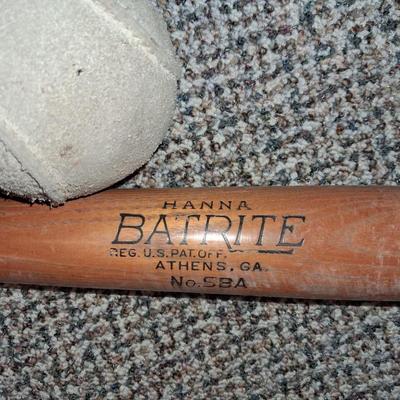 2 BASEBALL BATS AND BALLS