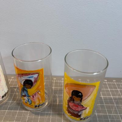 De Grazia Drinking Glasses (4) From the 70's 