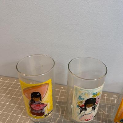 De Grazia Drinking Glasses (4) From the 70's 