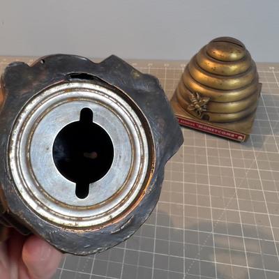 3 Metal Piggy Banks. Not Complete, no Bottoms.