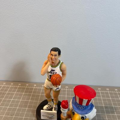 Jazz Figurine and Los Angles Olympic Sports Memorabilia. 