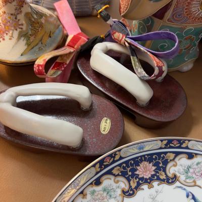 Large Selection of Asian Pottery / Ceramics, figurines and plate