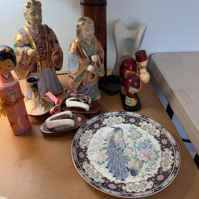 Large Selection of Asian Pottery / Ceramics, figurines and plate