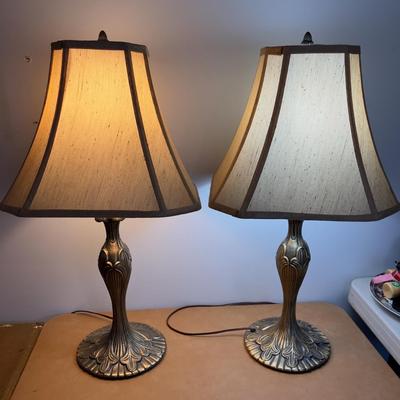 2 Broze Bases Table Lamps. 