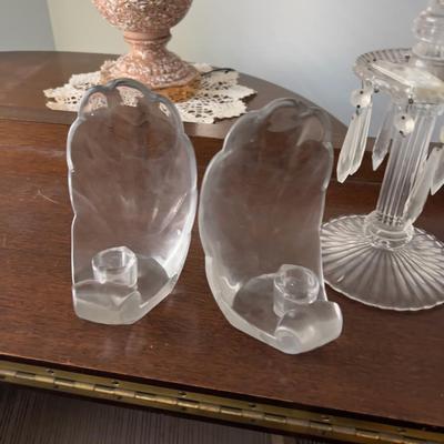 7 Clear Candle Sticks 