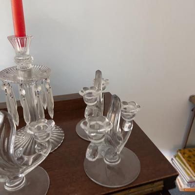 7 Clear Candle Sticks 